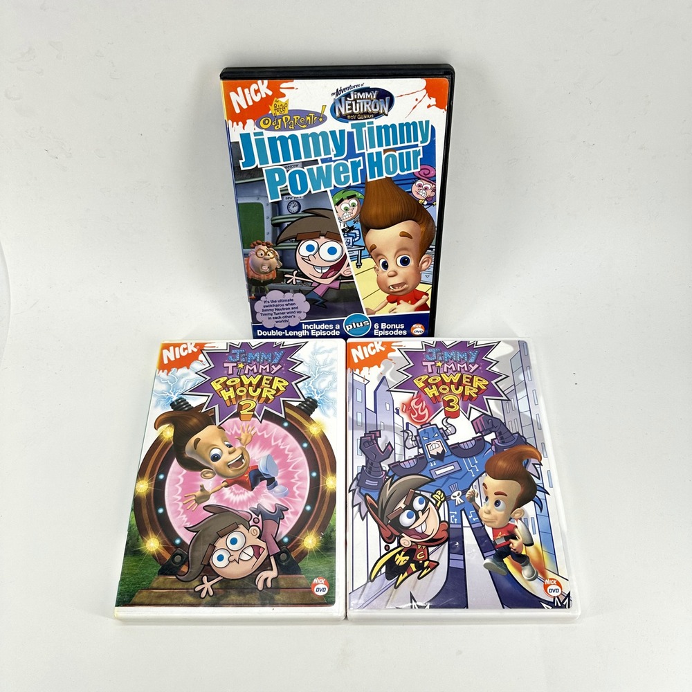 Jimmy Timmy Power Hour DVD Trilogy Neutron OddParents Nicktoons Nickelodeon Y2K